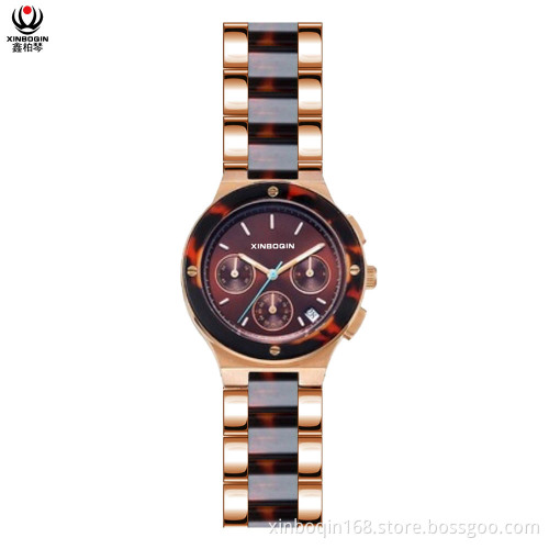 XINBOQIN Factory Women OWN Brand Quartz Acetate Watch